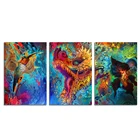Триптих с китайским драконом, алмазная живопись, Новое поступление, 3 шт., настенное искусство, полная квадратная круглая Алмазная вышивка для гостиной,