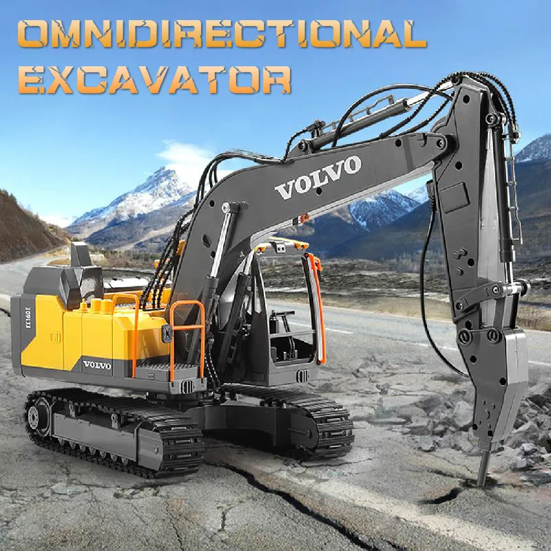 E568 Excavator Simulation Three-in-one Remote Control Alloy Electric Engineering Vehicle Toy | Игрушки и хобби