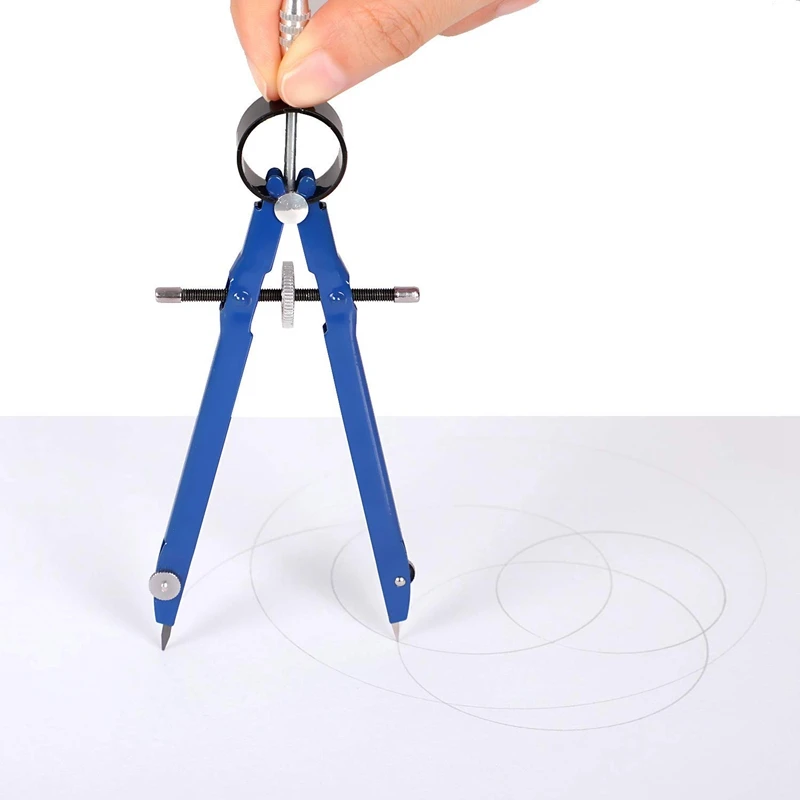 

2 Pcs Compass, Compass Geometry Set with Lock, Math and Precision Compass, Metal and Durable for Solid and Plane Precision Tool,