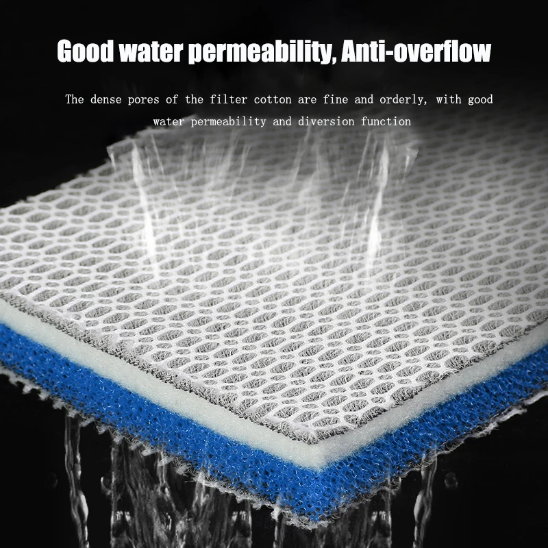 6 слоев 6D губка фильтр для аквариума без клея Биохимический хлопок аксессуары