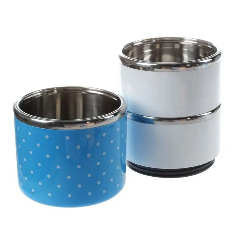 3Layers Thermal Bento Lunch Box Thermos For Food Stainless Steel Insulation Storage food Container Dinnerware Sets Blue |