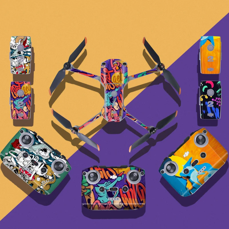 

Новые ПВХ наклейки, защитная пленка, устойчивая к царапинам, наклейки на корпус пульта дистанционного управления, наклейки для DJI Mavic Air 2S, сд...