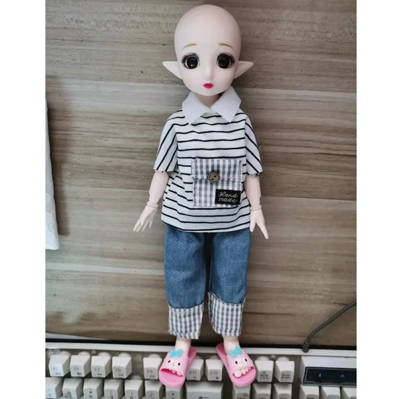 1/6 Bjd кукла 28 см эльф голубые глаза макияж голова 22 шарнир белая кожа игрушки для