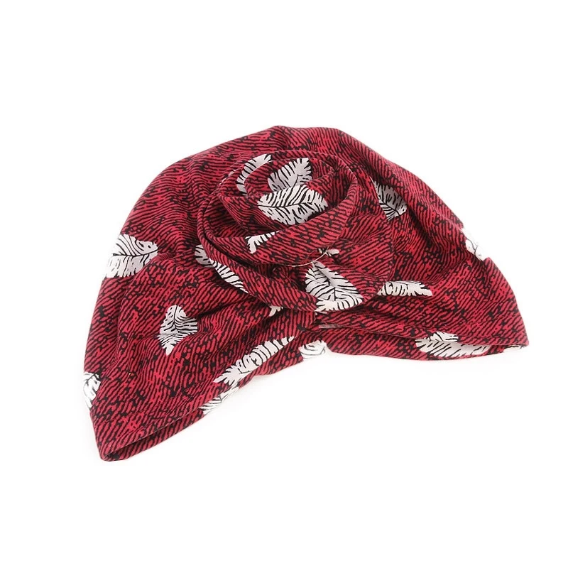 Шапка тюрбан женская для укладки волос Шапка-бини в богемном стиле с цветами