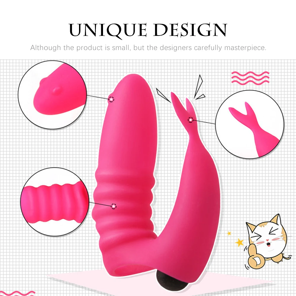 Силиконовый фаллоимитатор Женский Вибратор перчатка на палец вагинальный