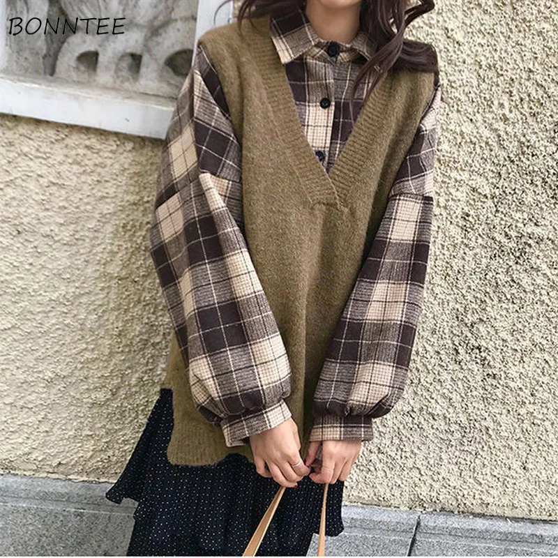 

Женский Повседневный комплект из 2 предметов, универсальная свободная Модная элегантная уличная одежда для женщин, винтажная уличная одежд...