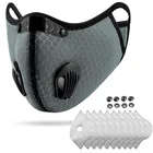 Спортивная маска для лица с фильтром, маска с активированным углем PM 2,5, пылезащитная дышащая маска для горного и дорожного велосипеда