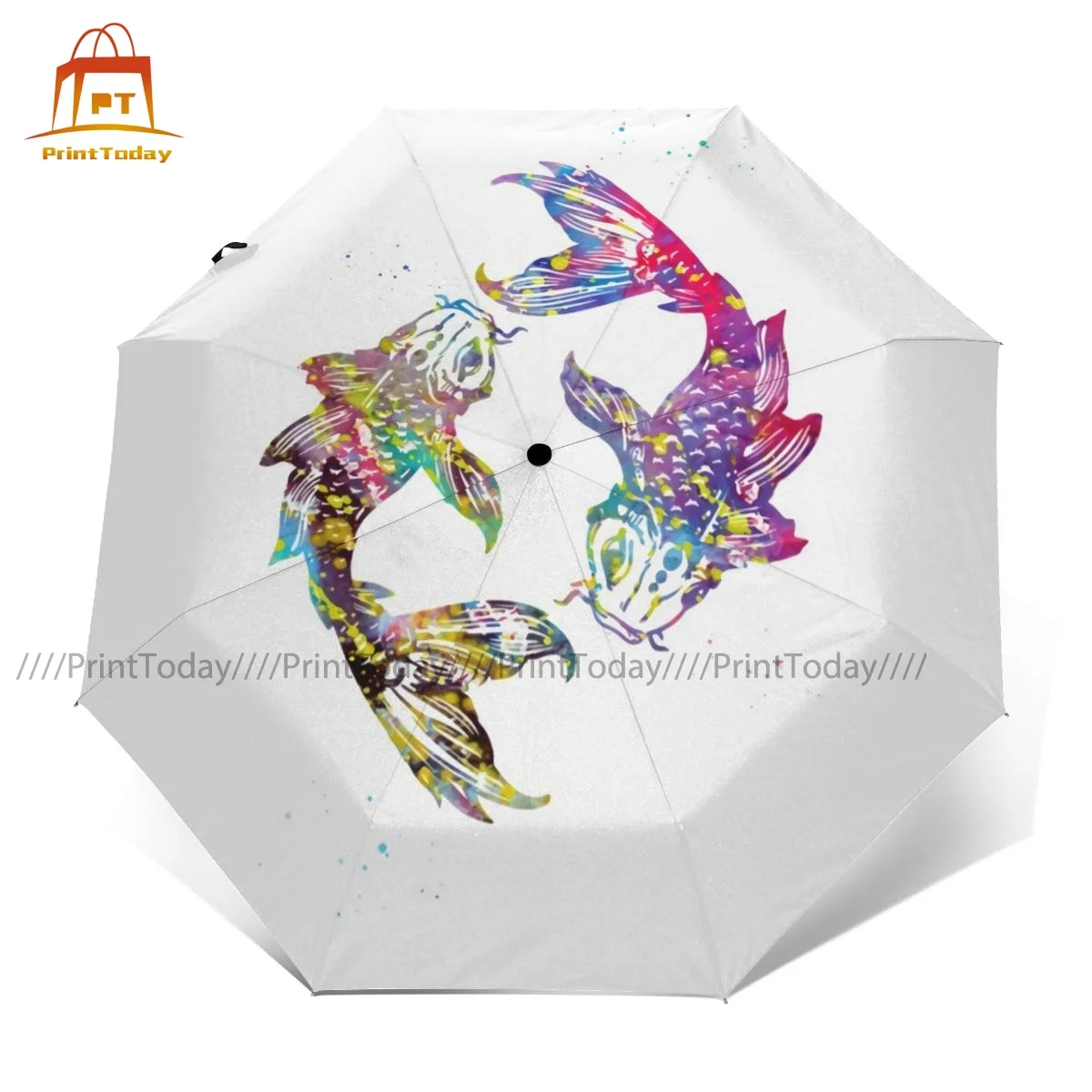 

Зонтик Золотая рыбка, милый Защитный зонтик с автоматическим принтом, компактный зонтик для путешествий