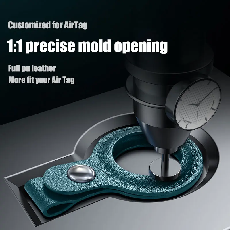 

Pu Leather Protective Sleeve Case Cover For iphon Airtag Tracker Location Protector For Iphone Airtags Keychain Smart Accessory