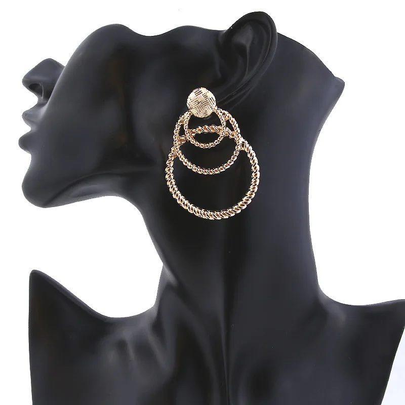 Ufavoirte новые модные Геометрические Квадратные круглые женские панковские золотые