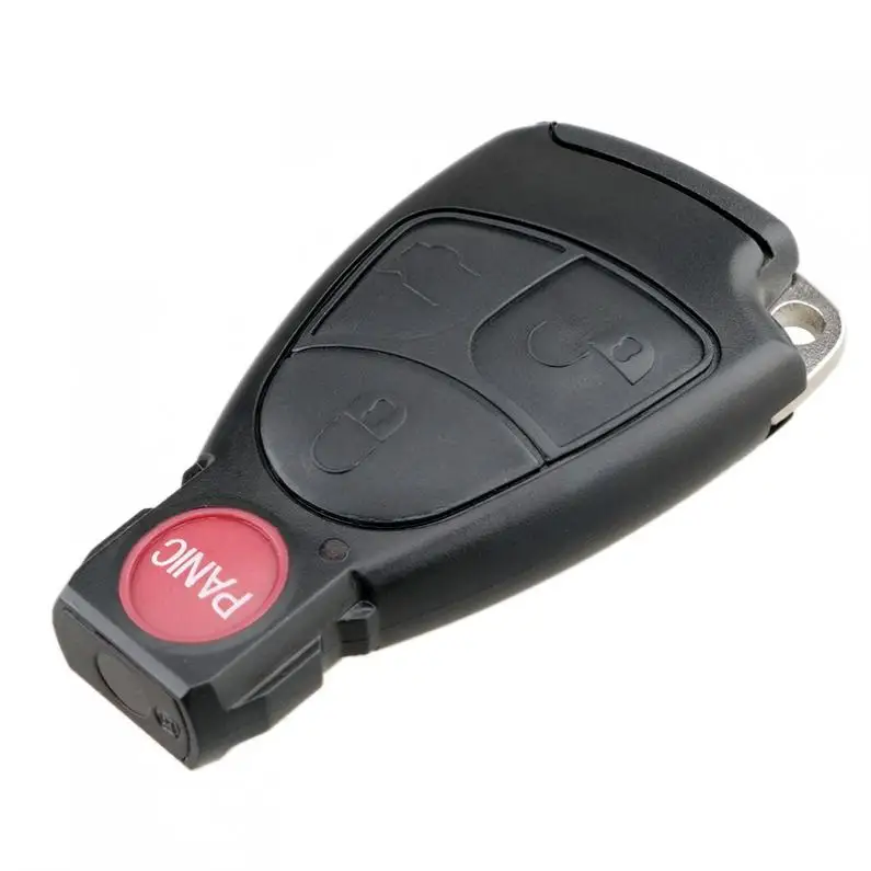 

1pcs 4 buttons Car Key Fob Case Shell Replacement Smart Key Remote Cover with Balde and Battery Holder fit for Mercedes Benz