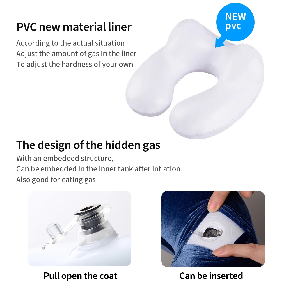 U образная подушка для шеи воздушная надувная шейный корсет расслабляющая боль в