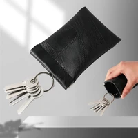 pack of 3 pcs new fashion leather long pocket key wallet keyring coin purse women men small short money change bag card holder