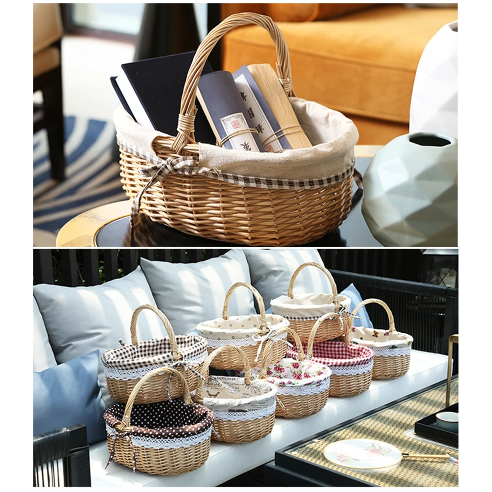 Плетеная корзина для хранения из ротанга сделай сам фруктов домашнего стола и