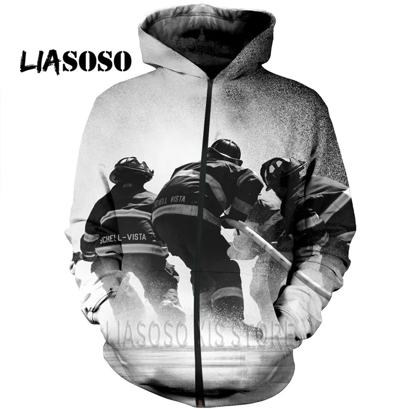 Толстовка с 3D принтом пожарного автомобиля новая мужская футболка уличные