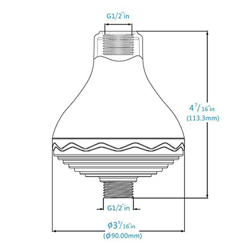 Фильтр для ванны и душа очиститель очистки чистой воды Удаление хлора из тяжелых