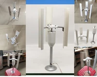 diy making vertical axis wind turbine model three phase permanent magnet generator windmill toy night light making