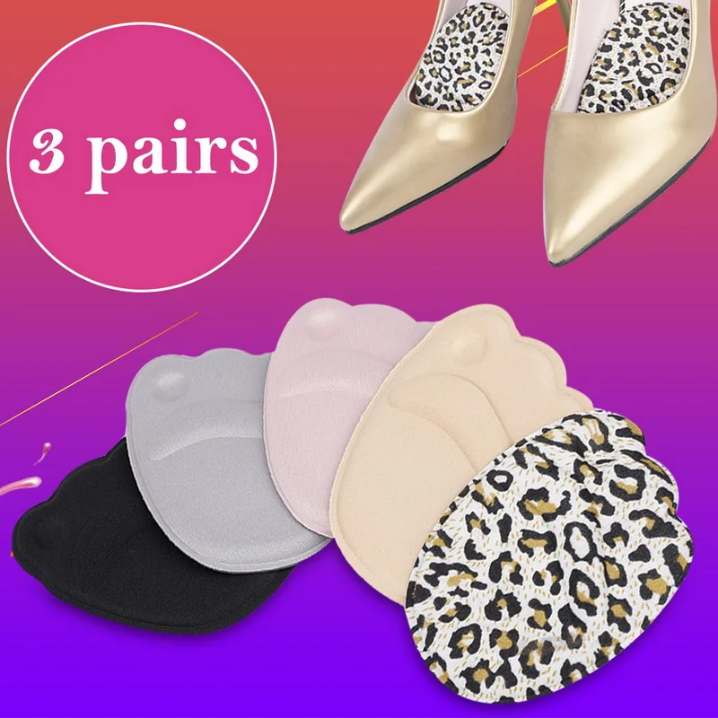 3 пары удобная подошва Высокий каблук подушки для ног нескользящая стелька