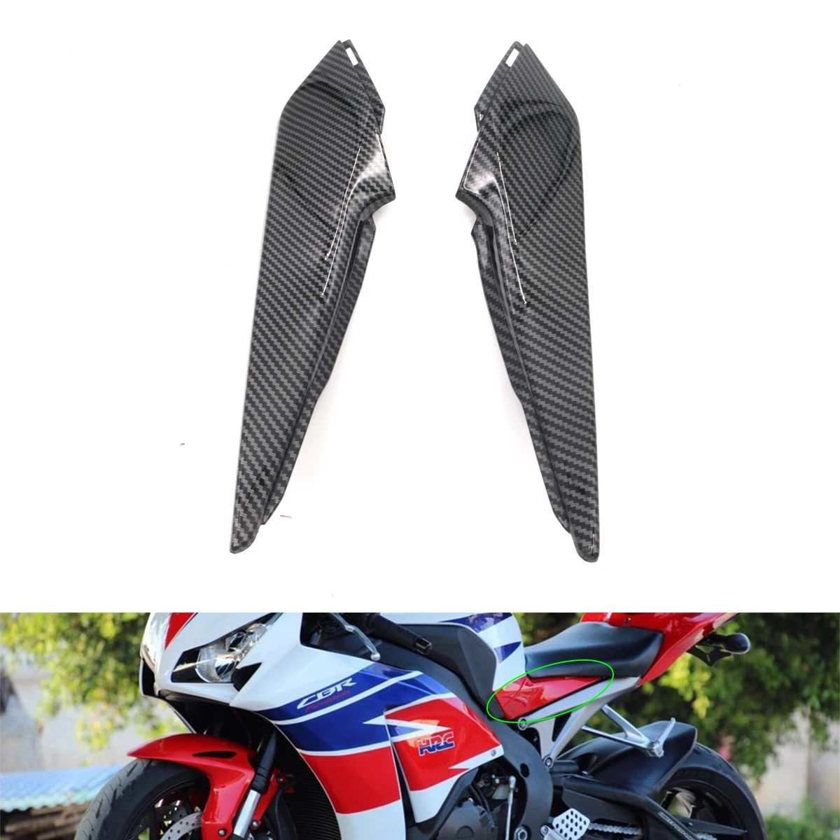 

Для HONDA CBR1000RR 2012 2013 2014 2015 2016 бак боковая крышка сиденье водителя обтекатель углеродного волокна ABS Краски