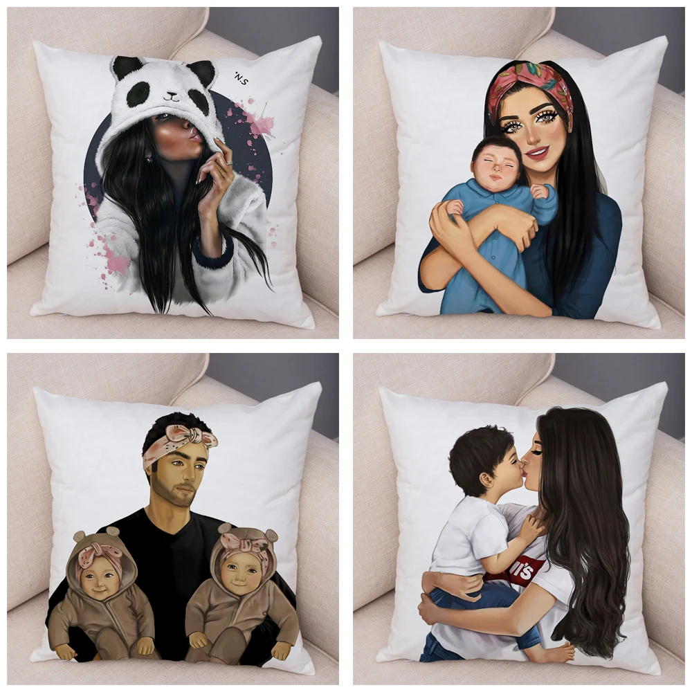Модный чехол для подушки Super Mom and Baby модный мультяшный дивана домашний Автомобиль