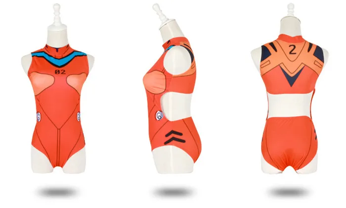 Сексуальные аниме Аска Лэнгли сорью (Evangelion EVA Косплэй купальник с открытой спиной