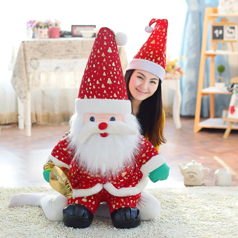 

The high-quality Santa Claus stuffed animal toy pillow is used as a wedding birthday gift for the bridesmaid of the baby and boy