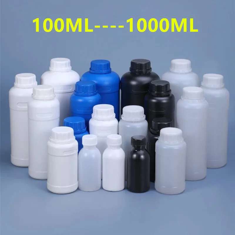 

300ML Empty Round Plastic Bottles with lid Food Grade HDPE Material Storage Container for Chemical Liquids Leakproof Bottle