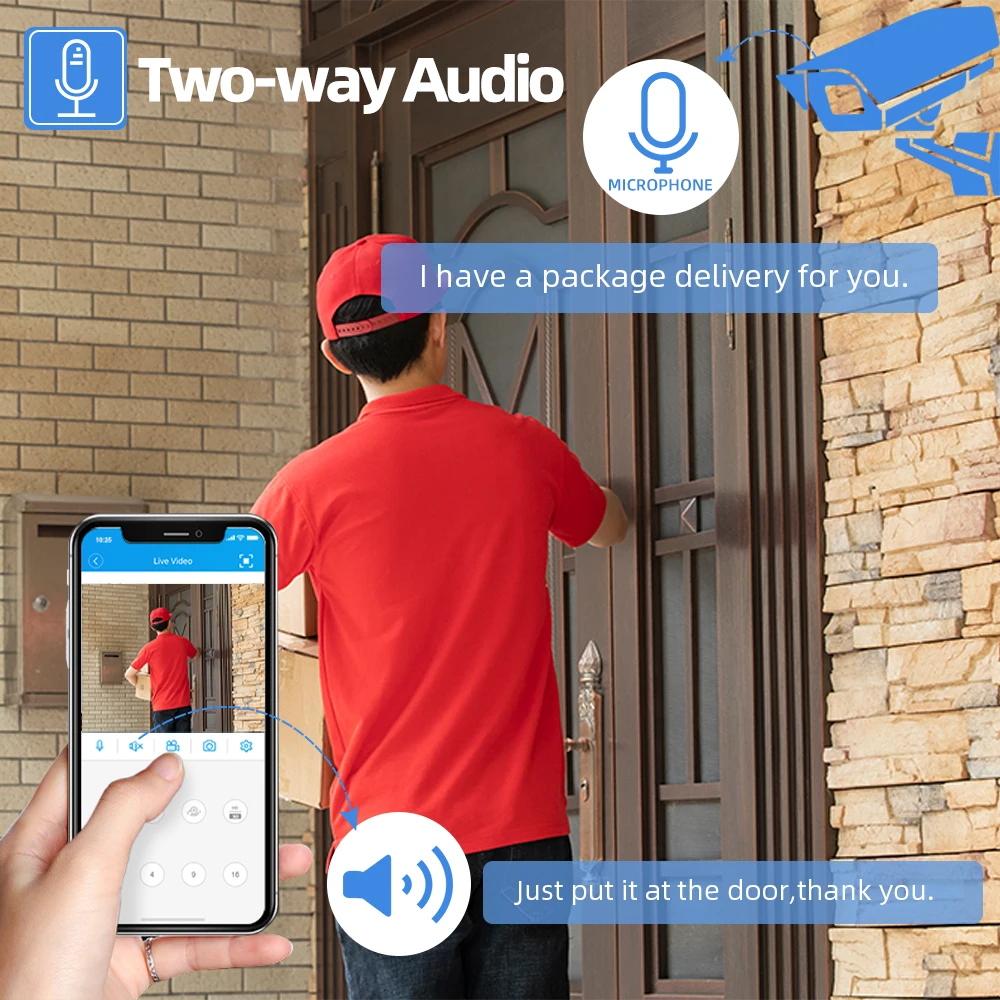 Камера видеонаблюдения Full Color с функцией ночного видения 4K 8 Мп HD POE 5 |