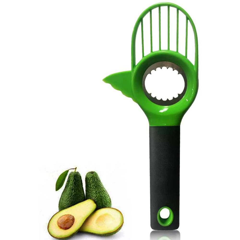 

Avocado Cutter Slicer And Pitter 3 In 1 Tool With Silicon Grip Handle Avocado Pitter Peeler Multifunctional Avocado Knife Split