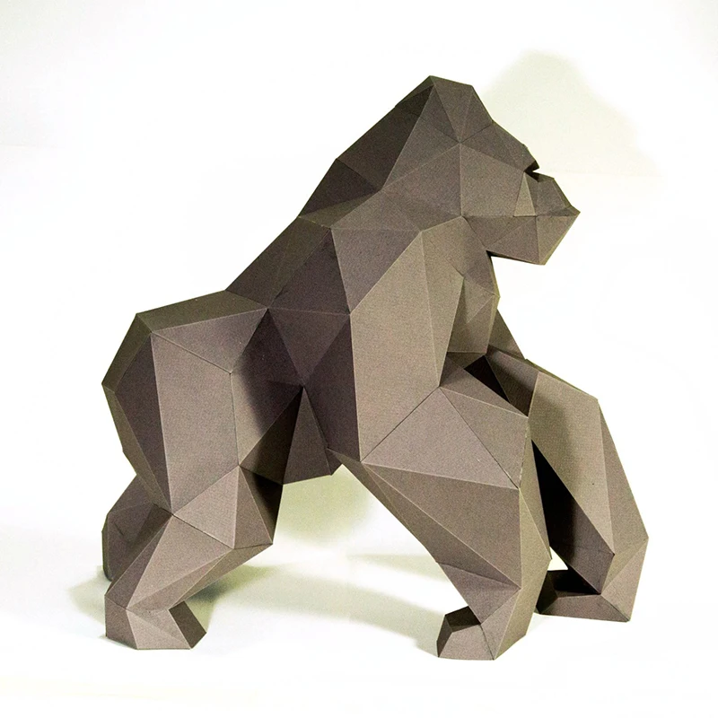 Orangutans 46 см бумага 3D DIY материал ручной творческий домашний декор реквизит#2945 ручная работа милые геометрические бумажные фигурки