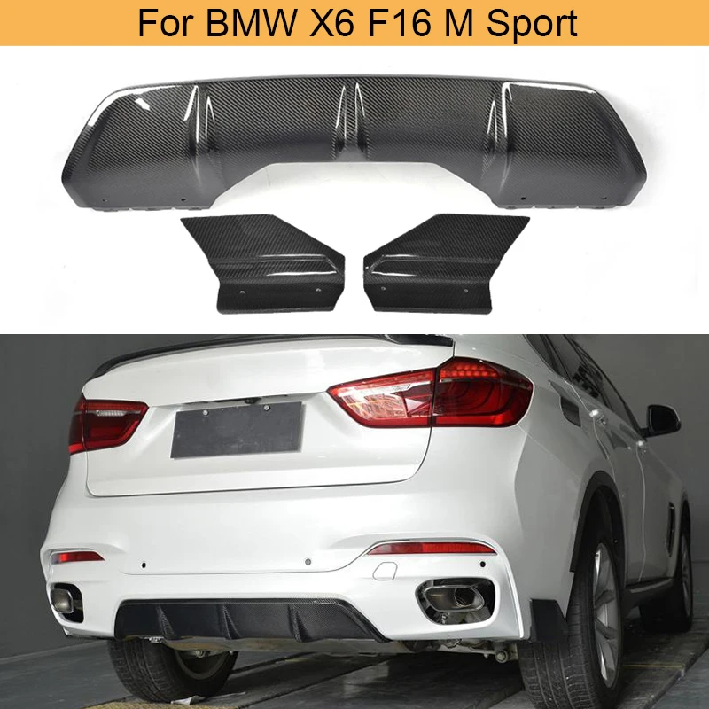 Диффузор для заднего бампера из углеродного волокна разветвители губ BMW X6 F16 M Sport