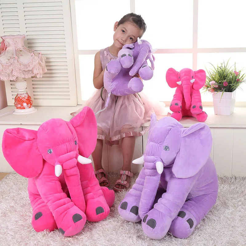 

Free ship 30/40/60cm kawaii elephant plush stuffed toys doll cute pillow hugs baby sleepping soft anime pillow hugs plushie
