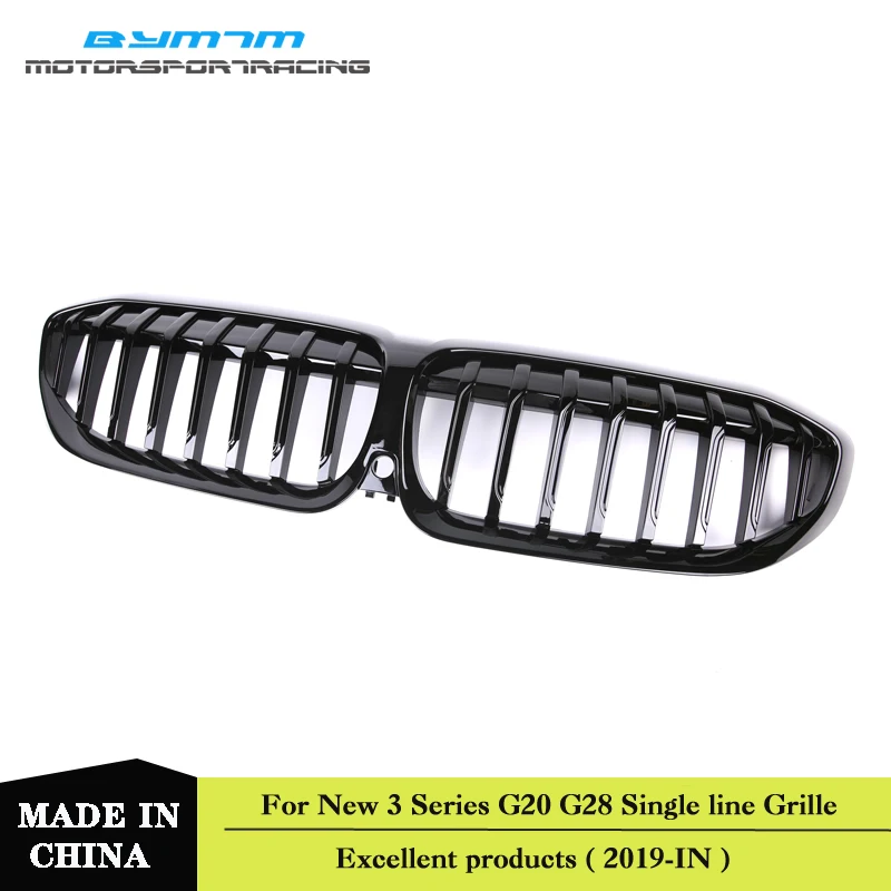 Однолинейная стильная яркая черная решетка для BMW 3 серии G20 G21 G28 320i 325i|Гоночные