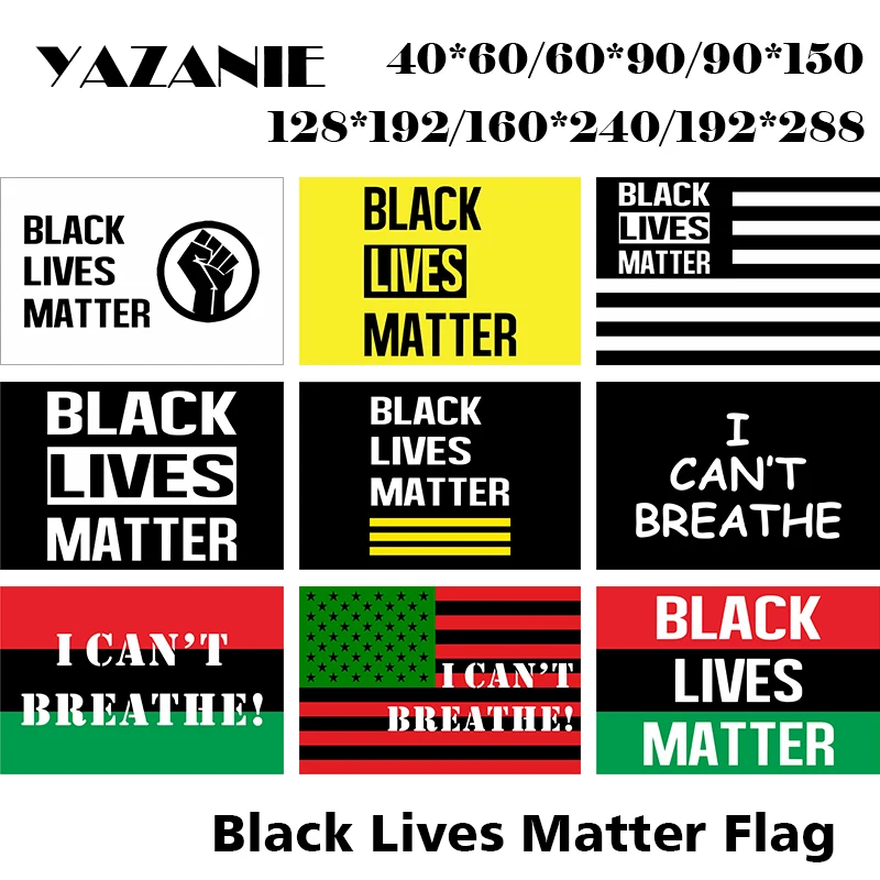 Флаг язани черное живое тело флаг Я не могу дышать мирный протест наружный баннер