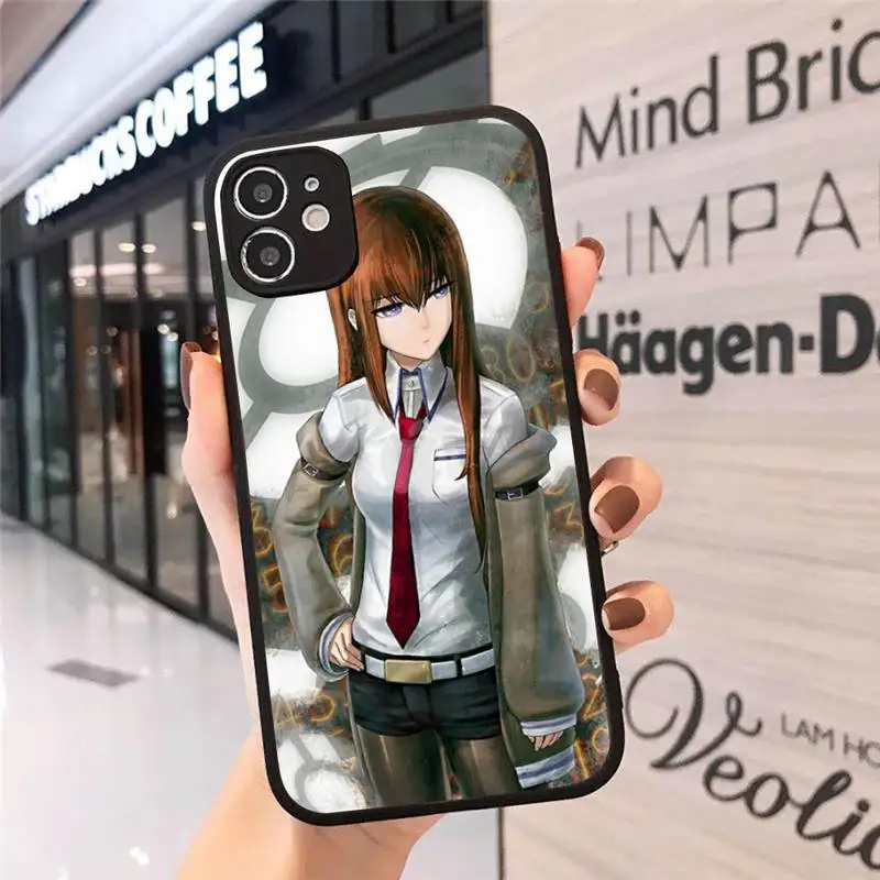 

Steins Gate Phone Cases Matte Transparent for iPhone 7 8 11 12 s mini pro X XS XR MAX Plus cover funda