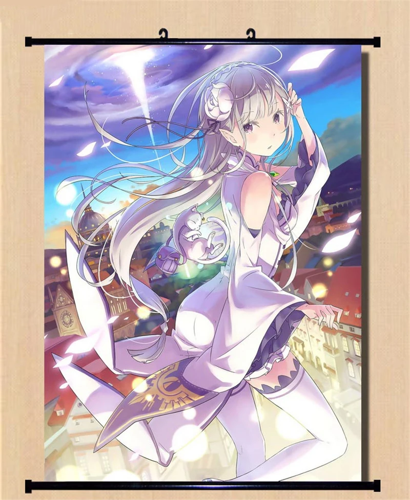 1 шт. аниме Re:Zero kara Hajimeru Isekai Seikatsu Ram Rem печатный плакат картина прокрутки домашний