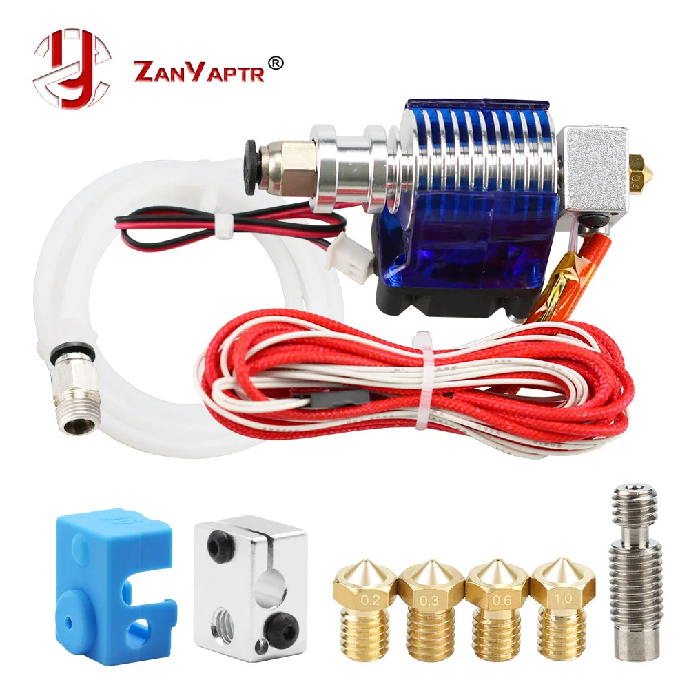 Экструдер для 3д принтера J-головки Hotend с Одиночный вентилятор охлаждения для 1,75 мм/3,0 мм 3d v6 Боуден нити Уэйд 0,2 мм/0,3 мм/0,4 мм сопла