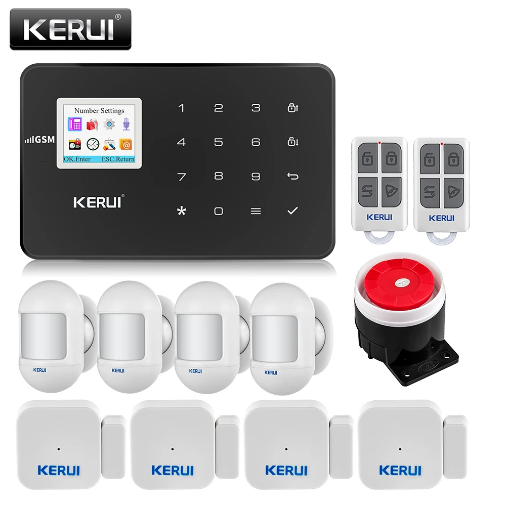 Беспроводная система охранной сигнализации KERUI G18 GSM для дома детектор ПИР Android IOS