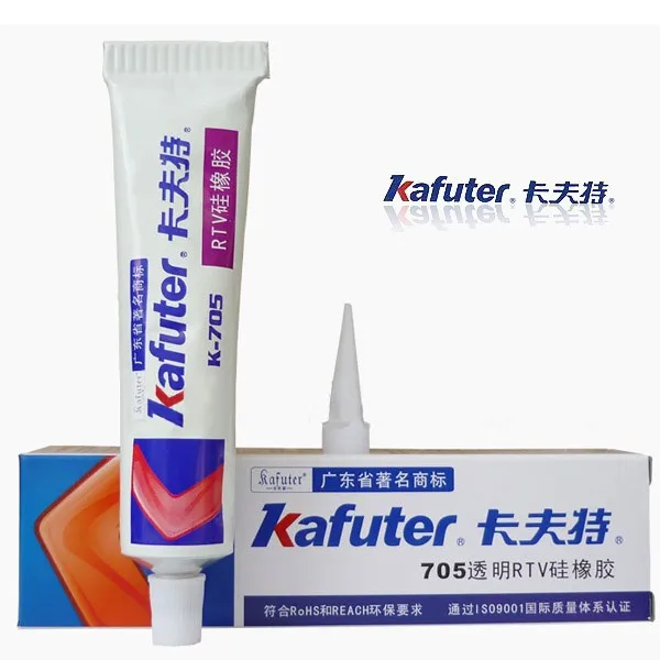 

Free shipping 2pc/lot Genuine Kafuter k-705 RTV Silicone Rubber Electronic Glue Sealant Transparent Organosilicon 45g