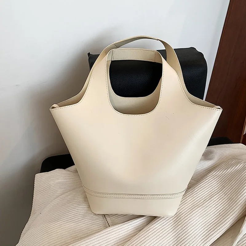 

Retro Ladies Handbags 2021 Winter New Shopping Bags Fashion All-match Top-Handle Bags For Women Casual Solid Color Shopping Bag