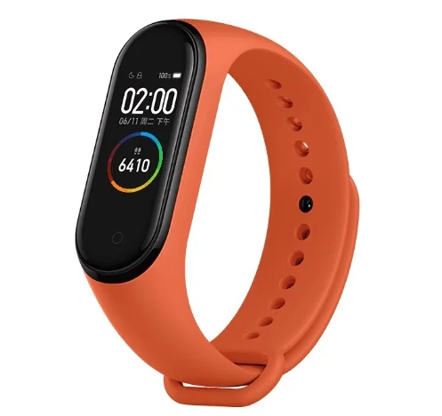 orange Xiaomi MiBand 4 Смарт Bluetooth 5,0 Браслет фитнес-браслет AMOLED цветной сенсорный экран китайская версия - Цвет: orange