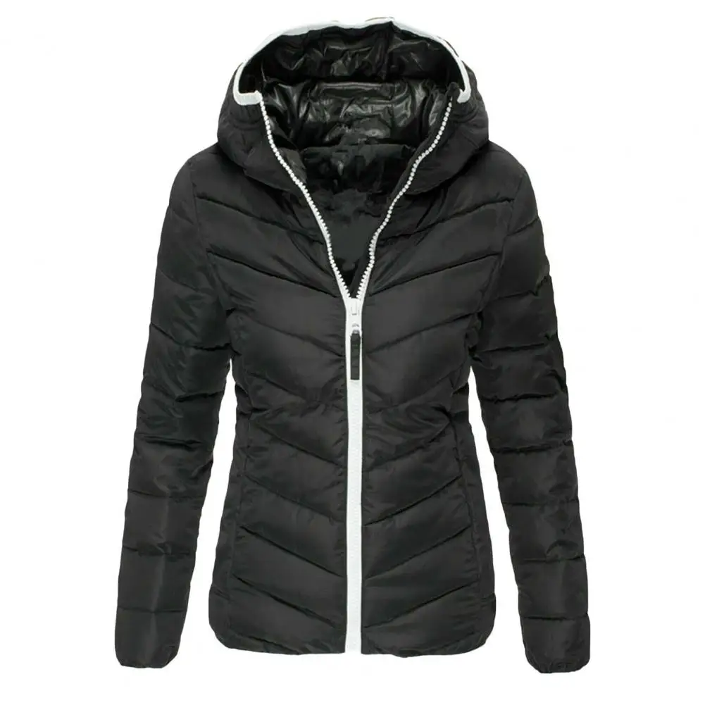 

Winter Quilted Coats Women Parkas Solid Color Thermal Hooded Jacket Women Down Coat Lady Padded Jacket Outwear пальто женское