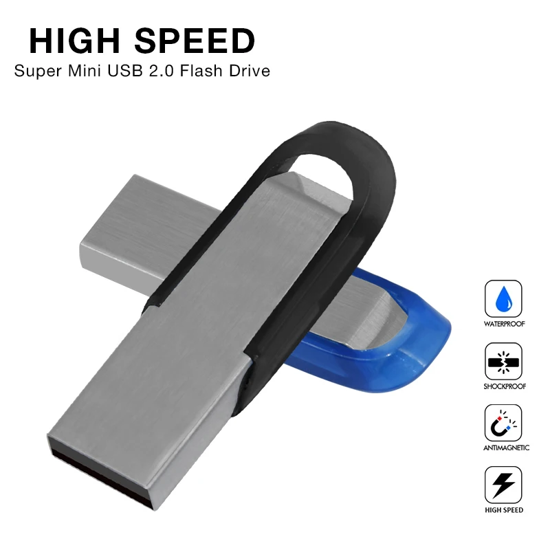 Металлический usb 2.0 флеш-накопитель 10 шт./лот 128 ГБ высокоскоростной 4 8 16