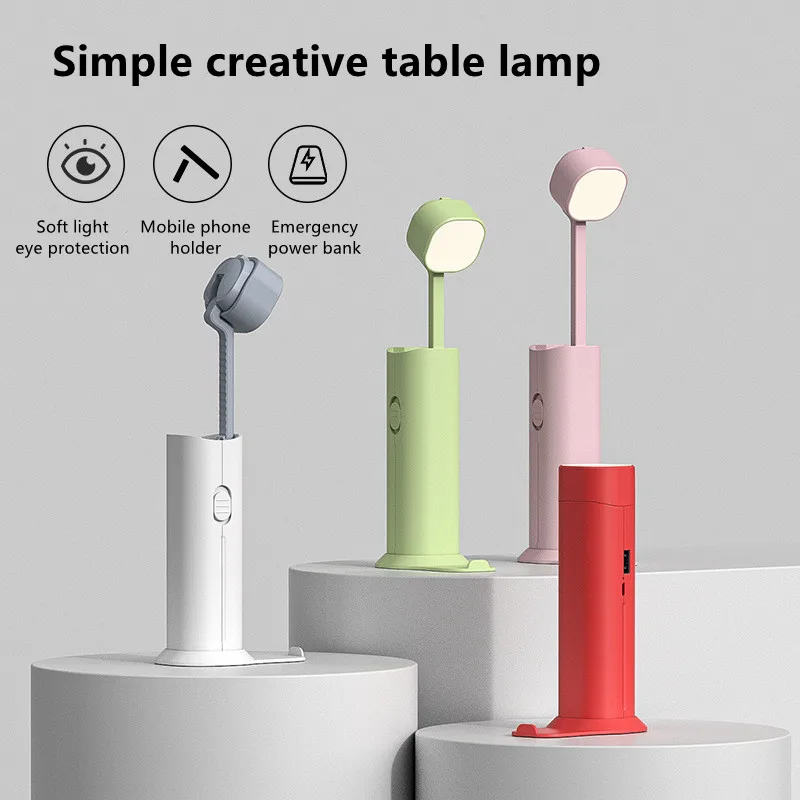 Rechargeable Creative Telescopic Folding Charging Eye Protection LED Night Light Learning Mobile Power Outdoor Camping Table Lam