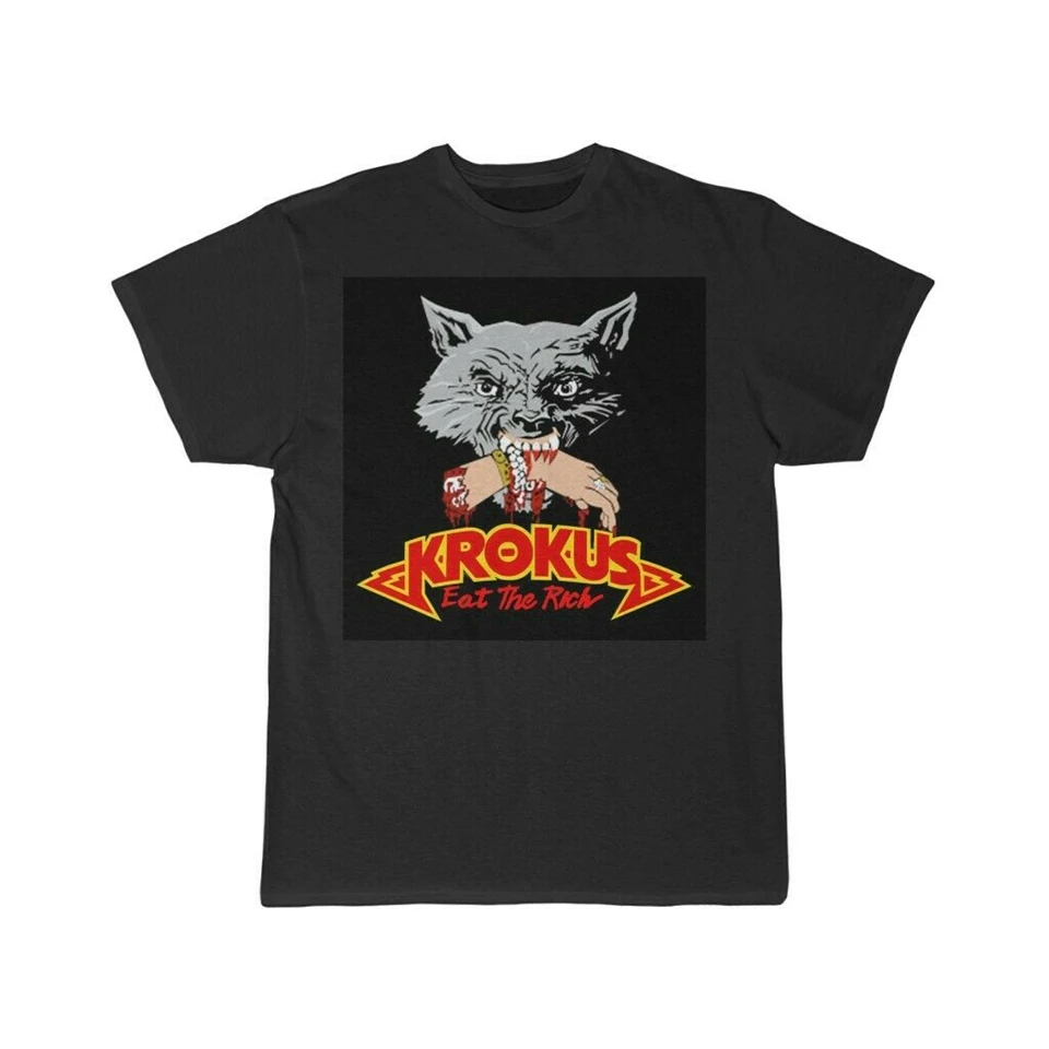 Мужская футболка с коротким рукавом KROKUS Eat The Rich свободная размер ajax | одежда