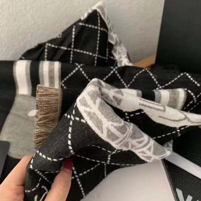 Роскошный брендовый шарф одеяло для женщин рождественский подарок кашемировый с