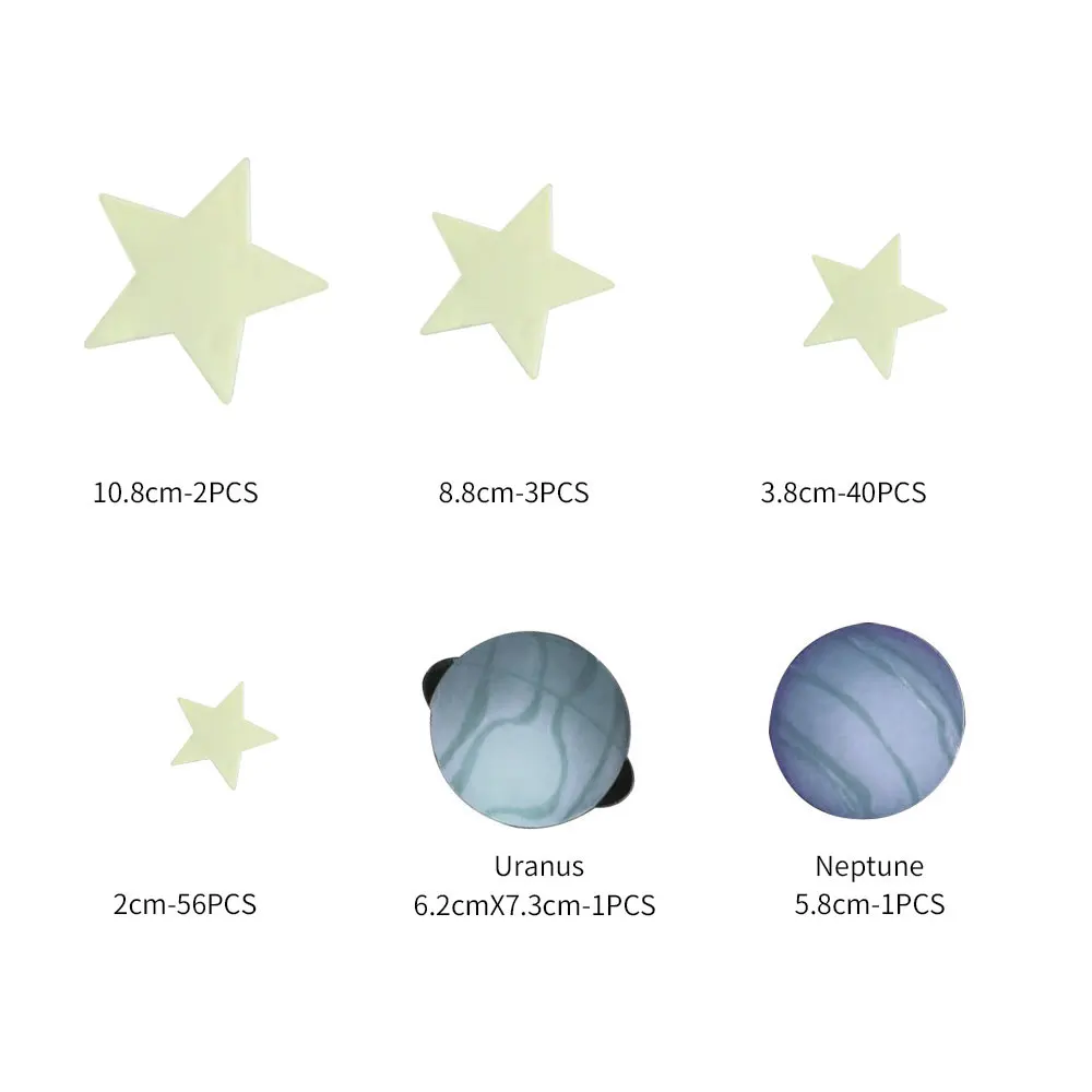 Светящиеся наклейки на стену в виде луны и звезд для детской спальни | Дом сад