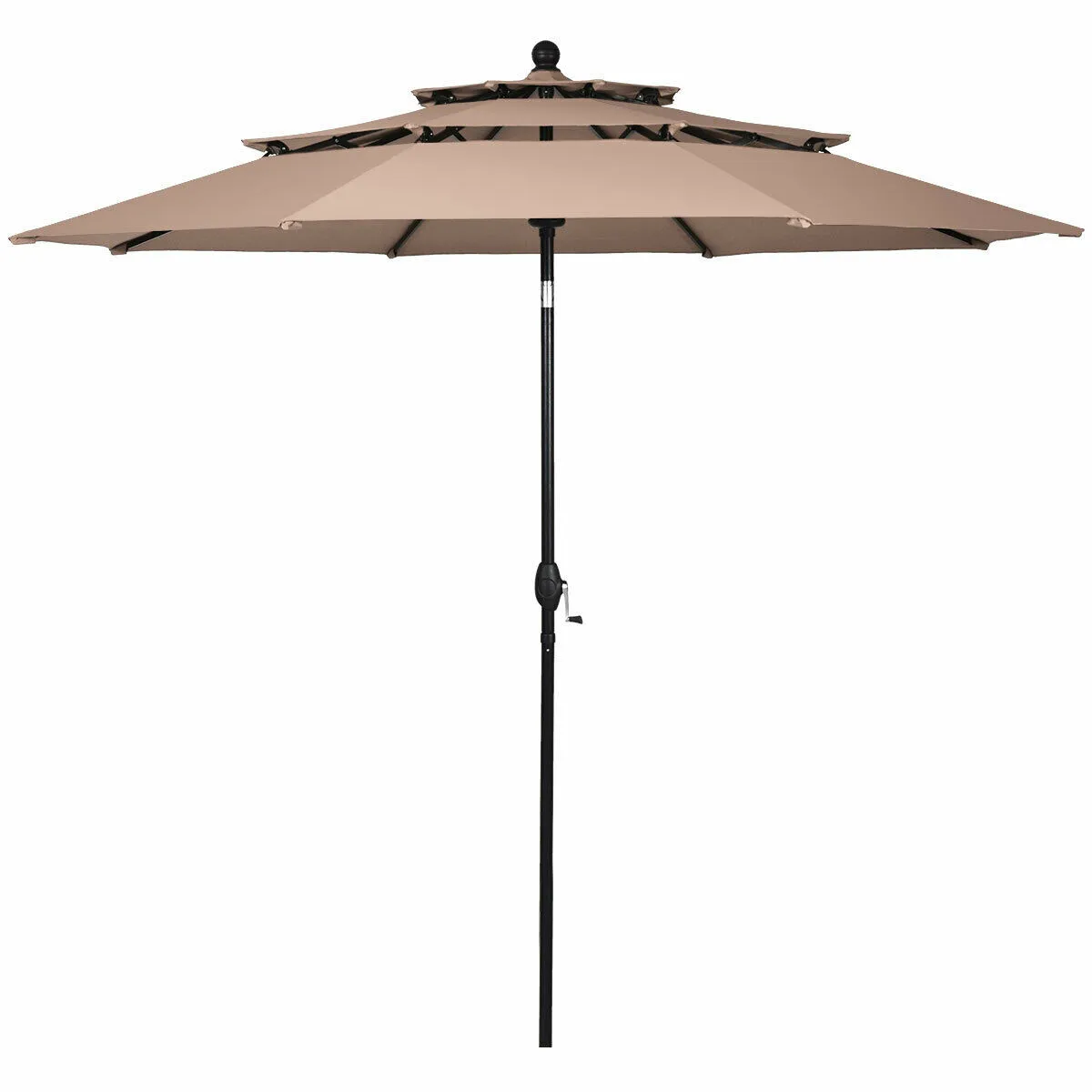 

GIANTEX 10' 3 Tier Patio Umbrella Aluminum Sunshade Shelter Double Vented OP3928