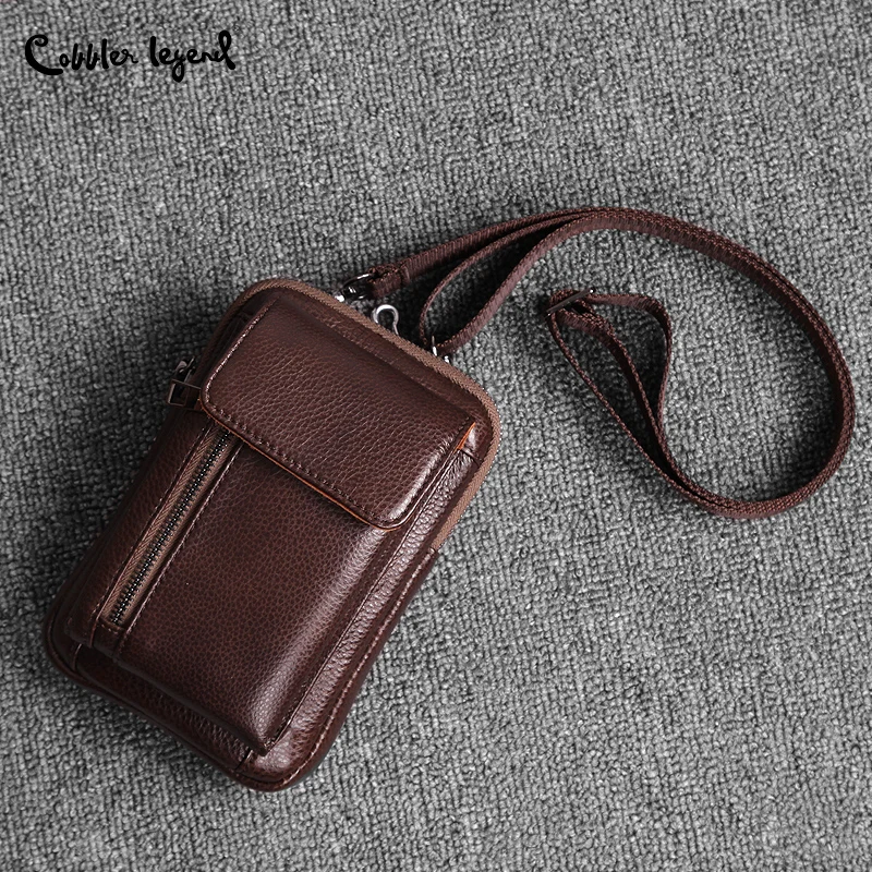 Cobbler Legend натуральная кожа Для мужчин сумка мульти-Функция маленькая сумка на плечо сумка "Почтальон" на ремне сумки в стиле ретро мужской клатч Карманный Кошелек для телефона