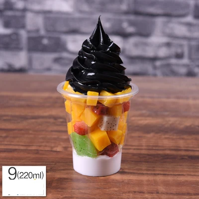 Моделирование Сливочное мороженое с сиропом образец фруктового Sundae модель поддельные для сливочного мороженого реквизит коробка для демонстрации камней в витрине искусственные sundae формы